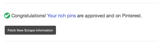 Rich pins validated