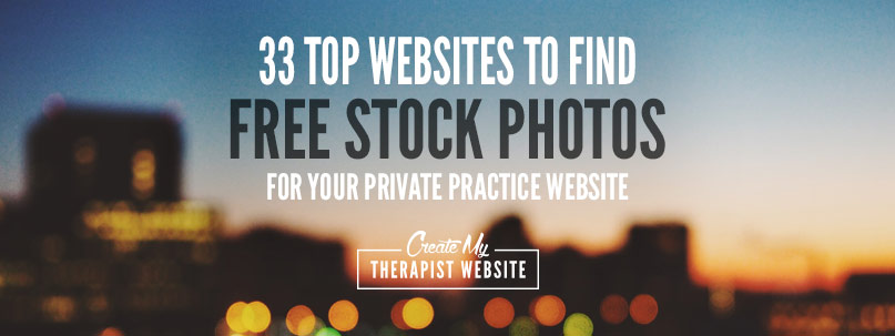 34 FREE Stock Photography Resources for Your Therapy Website