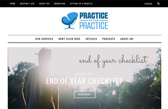 Practice of The Practice homepage