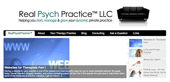 real psych practice homepage