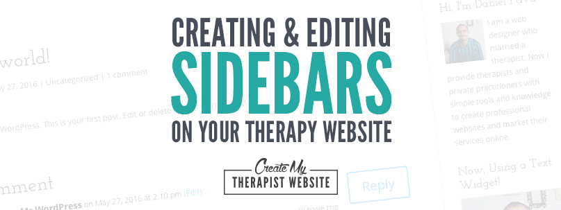 How to Create & Edit The Sidebar On Your Therapy Website