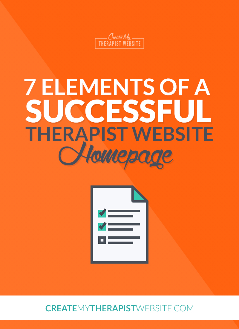 7 elements of a successful therapy website homepage pin