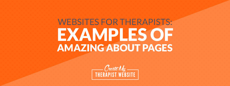 Examples of amazing therapist about pages