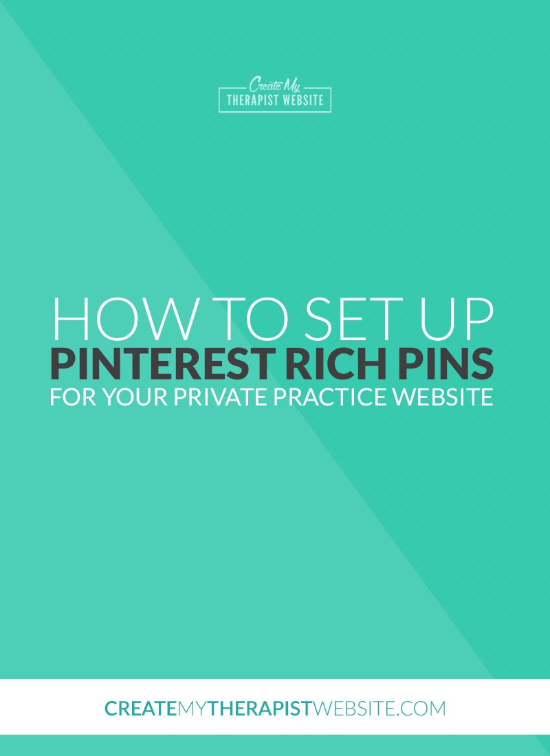 Rich Pins allow Pinterest to display extra information about you and your website when pinning content from your website. It’s a great way to stand out on Pinterest and makes it easier to drive traffic back to your therapy website. In this post we’ll go over what Rich Pins are exactly and how to get started using them on your own Pinterest profile and private practice website.