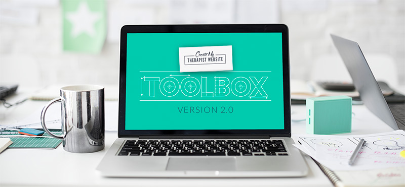 The Create My Therapist Website Toolbox is my start to finish website building program, designed to make the website-building process as easy, organized and as straightforward as possible.