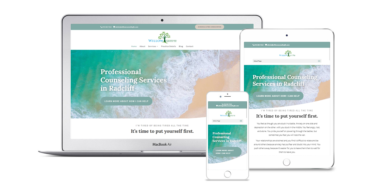 Therapy Website Responsive Design Devices