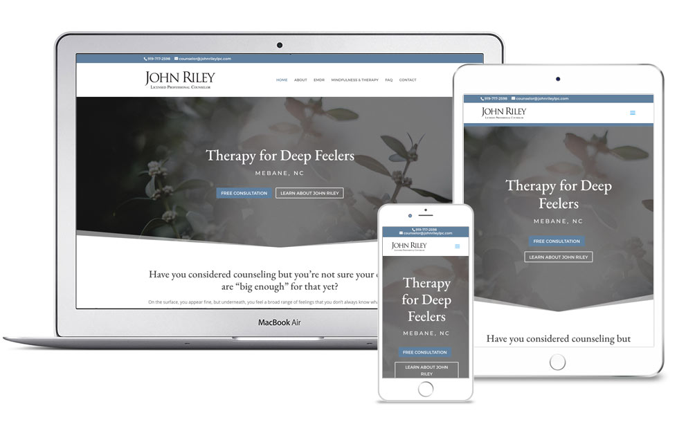 Therapy Website Responsive Design Devices