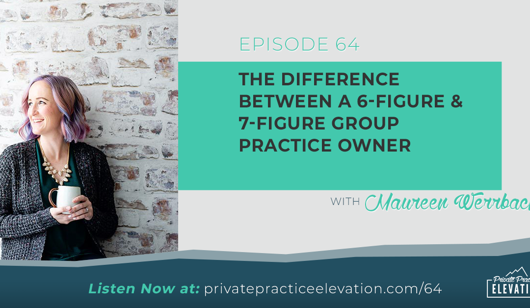64. The Difference Between a 6-Figure & 7-Figure Group Practice Owner with Maureen Werrbach from The Group Practice Exchange