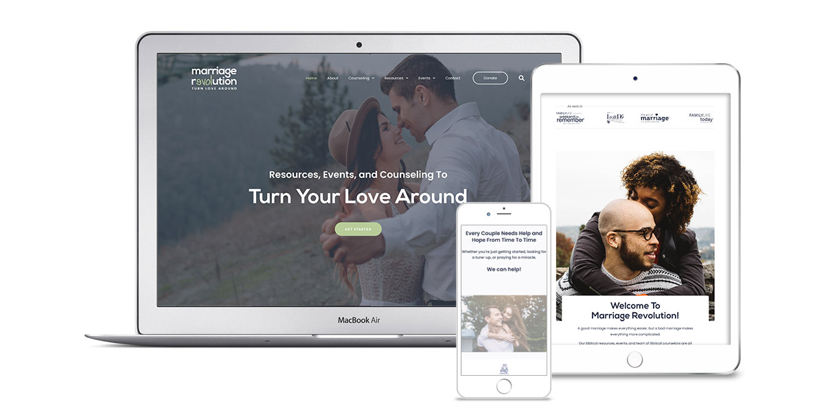 Marriage Revolution Therapy practice website design