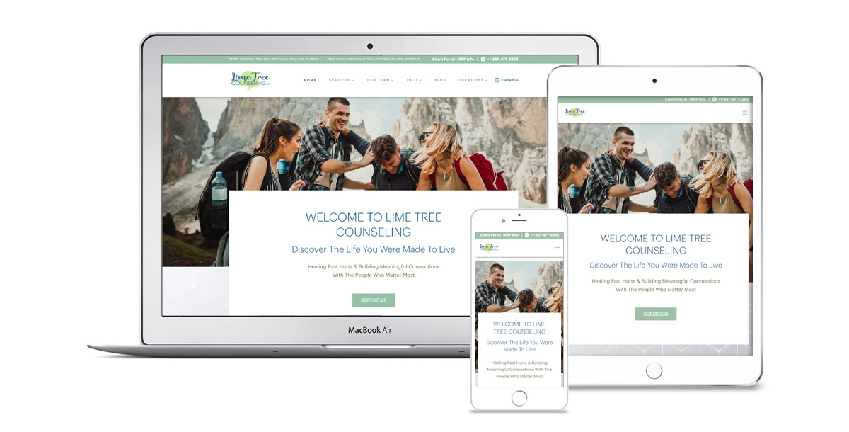Lime Tree Counseling Website Design