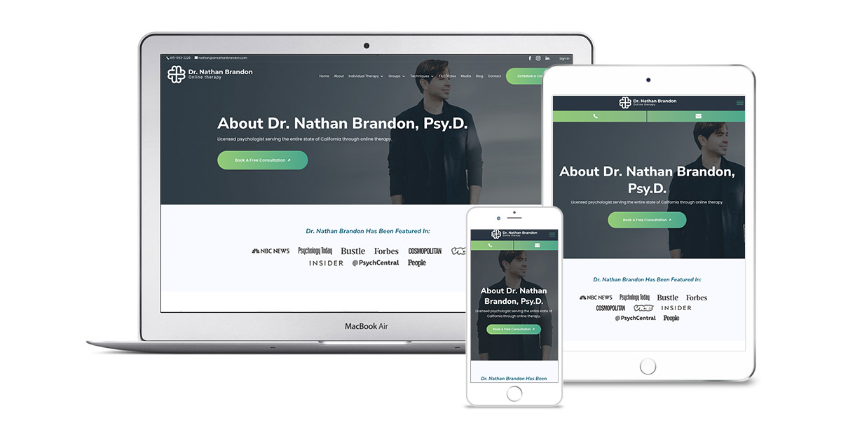 Dr. Nathan Brandon Website Design