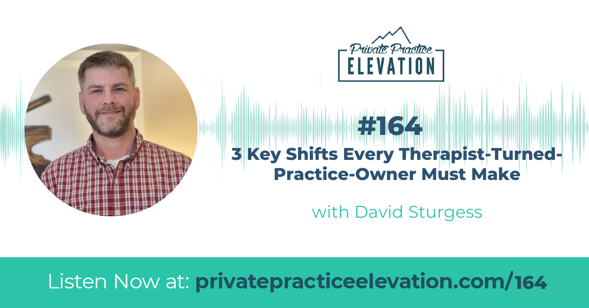 164. 3 Key Shifts Every Therapist-Turned-Practice-Owner Must Make with David Sturgess